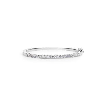 Classic Diamond Bangle in 14K White Gold (2.6ct)