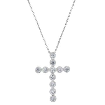 bezel-set-diamond-cross-pendant-white-gold