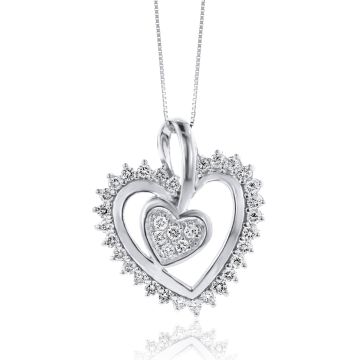 white-gold-diamond-double-heart-necklace