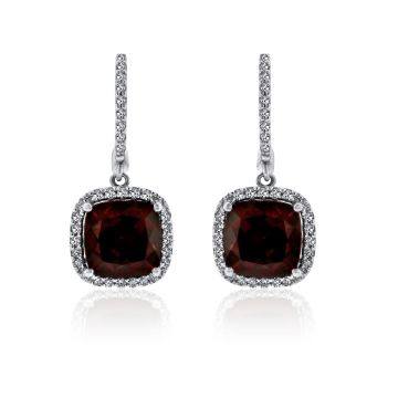 garnet-diamond-drop-earrings-white-gold