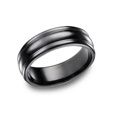 black-titanium-polished-men's-wedding-band