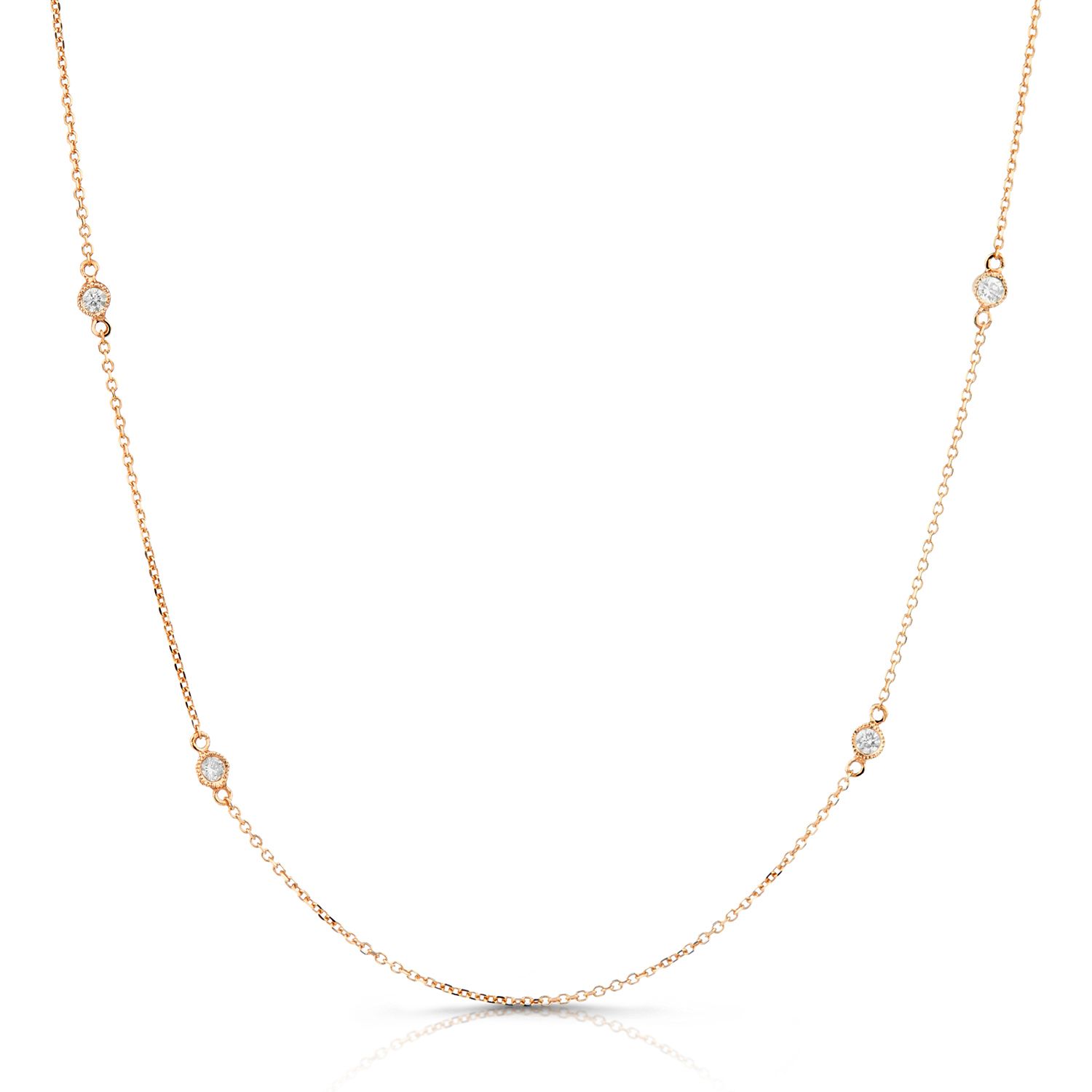 Classic Diamond by the Yard Chain in 14K Rose Gold (0.57ct)