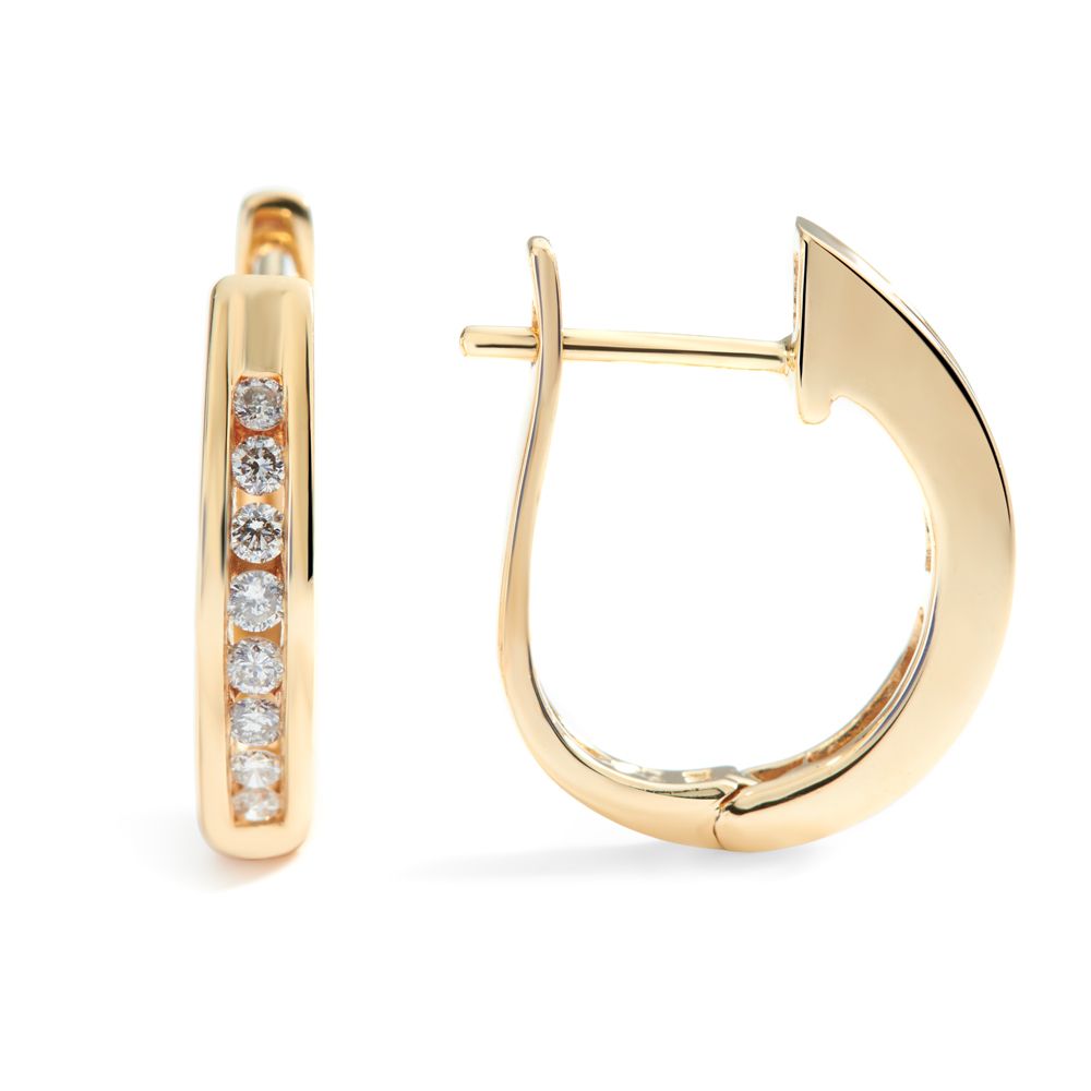 Channel-Set Diamond Earrings in 14K Yellow Gold (0.24ct)