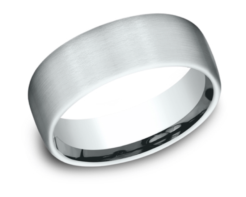 Men's Comfort-Fit Satin Finished Wedding Band in Platinum (7.5mm)