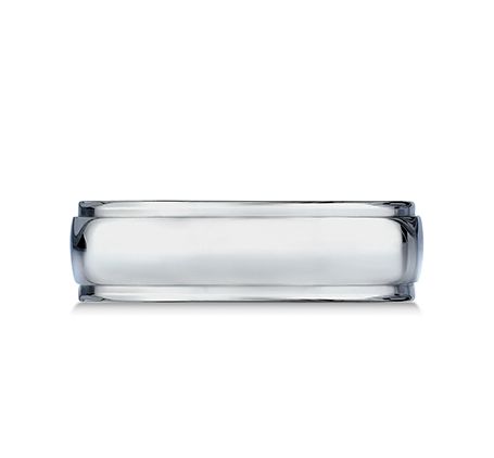 Titanium Men's Wedding Band with Polished Center (7mm)
