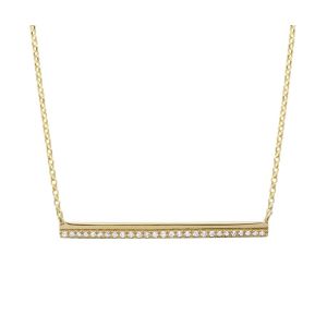Double Bar Diamond Pendant in 14k Yellow Gold 
