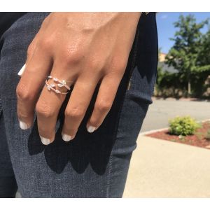 Marquise Diamond Petal Ring in 18k Rose Gold (0.72ct)