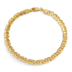 Fancy Double Link Bracelet in 14K Yellow Gold